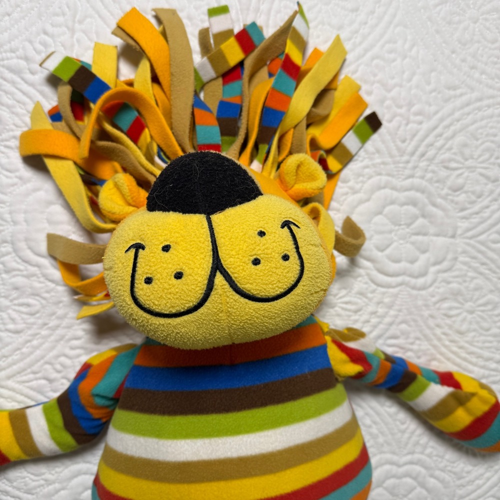 BeePosh Melissa & Doug Elvis Lion Plush Kids 27in Multicolor Striped 7152